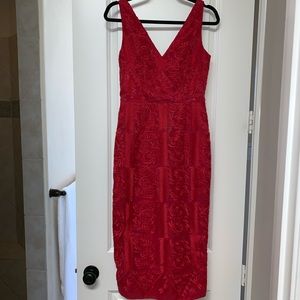 Red Midi Embroidered S